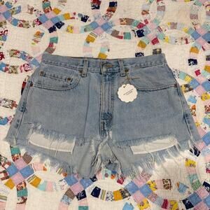 Vintage Levi's 505 Denim Cuttoff Shorts size 31" waist
